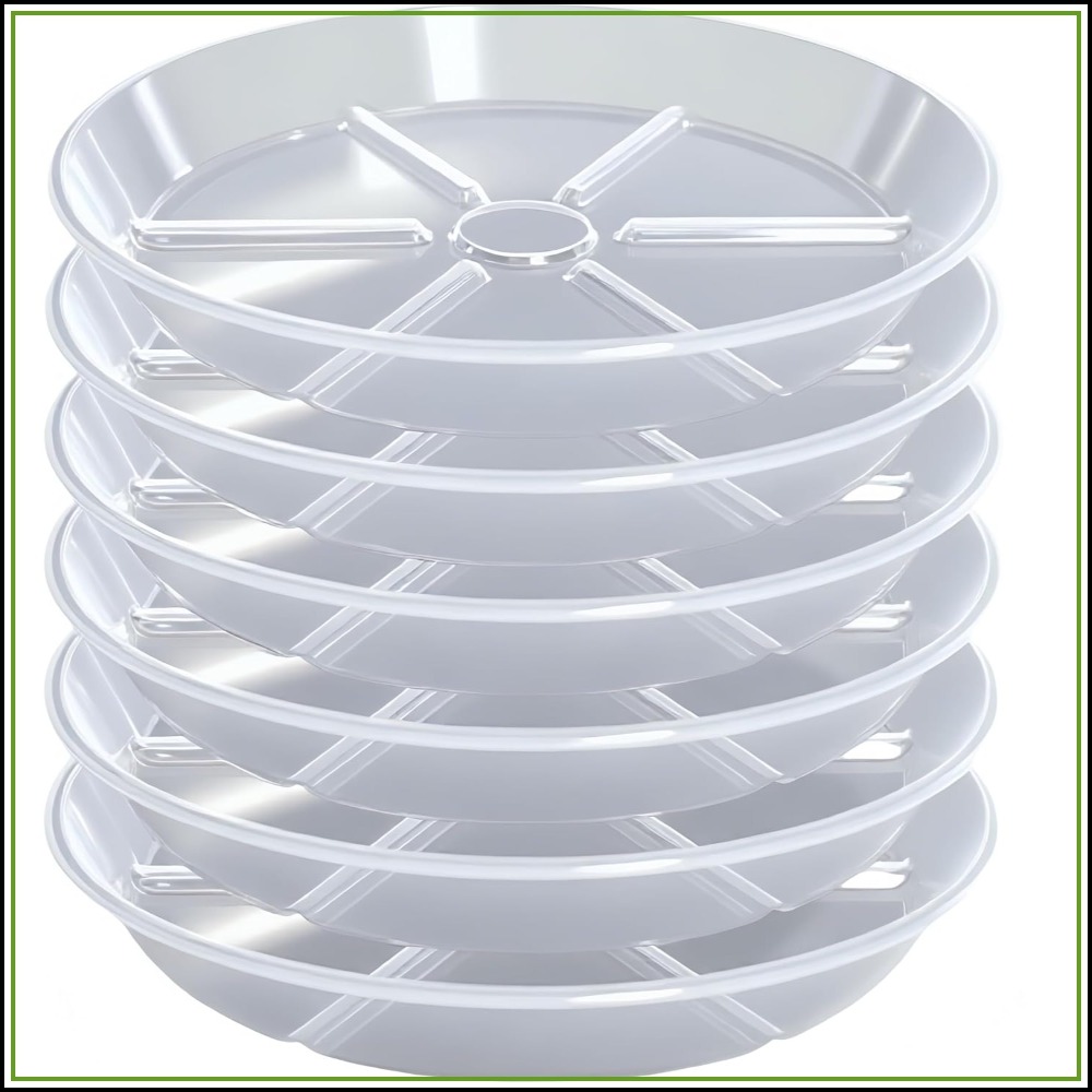 Drip Tray Saucer - 6-Pack Clear Plant Saucers, 6 Inch
